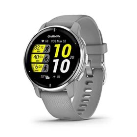 【中古】 ガーミン(GARMIN) Venu 2 Plus Powder Gray/Passivated AMOLEDディスプレイ搭載 スマートウォッチ 【日本正規品】 小