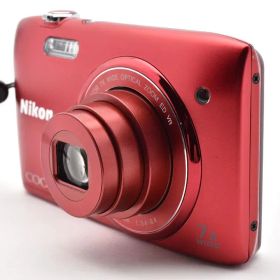 良品★ニコン COOLPIX S3500 レッド★ストラップ付 #1515