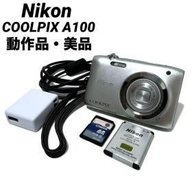 【動作品 美品】Nikon COOLPIX A100 コンデジ シルバー