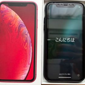 【Apple iPhone XR】本体（レッド）・充電器・箱セット