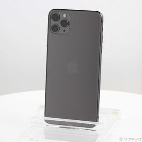 (中古)SoftBank iPhone11 Pro Max 64GB スペースグレイ MWHD2J/A SoftBank(377-ud)