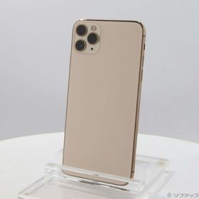 (中古)Apple iPhone11 Pro Max 64GB ゴールド MWHG2J/A SIMフリー(305-ud)