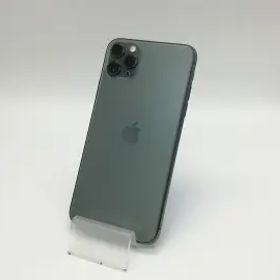 【中古】Apple au 【SIMロック解除済み】 iPhone 11 Pro Max 256GB ミッドナイトグリーン MWHM2J/A【福岡天神】保証期間１ヶ月【ランクB