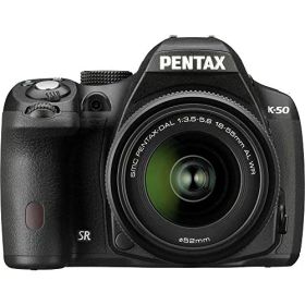 【中古】「非常に良い」RICOH デジタル一眼レフ PENTAX K-50 DAL18-55mmWRレンズキット ブラック K-50 L18-55WR KIT BLACK 10896
