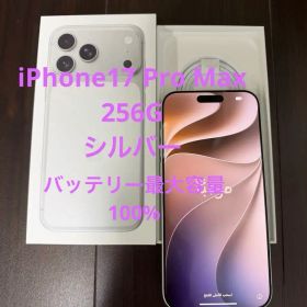 100% iPhone 17 Pro Max 256GB Silver