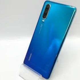 【中古】Huawei 国内版 【SIMフリー】 HUAWEI P30 オーロラ ELE-L29【京都】保証期間１ヶ月【ランクB】