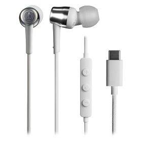 イヤホン 有線 USB Type-C ATH-CKD30C audio-technica オーディオテクニカ 高音質DAC スマホ iPhone Switch2対応 マイク付 ホワイト ATH-CKD30C-WH ◆メ