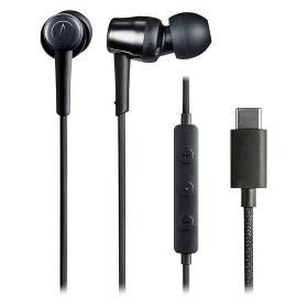 イヤホン 有線 USB Type-C ATH-CKD30C audio-technica オーディオテクニカ 高音質DAC スマホ iPhone Switch2対応 マイク付 ブラック ATH-CKD30C-BK ◆メ
