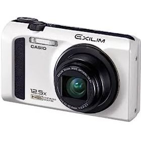 【中古】CASIO デジタルカメラ EXILIM ホワイト EX-ZR100WE