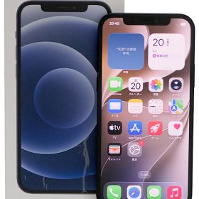 【Apple】アップル『iPhone12/6.1inch/64GB/SIMロック解除済 ソフトバンク/ブラック』MGHN3J/A 2020年10月発売 スマートフォン 1週間保証【中古】