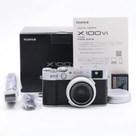 FUJIFILM X100VI シルバー｜約4020万画素 APS-C・23mm F2単焦点｜手ブレ補正搭載・高画質スナップ向け デジタルカメラ【中古】