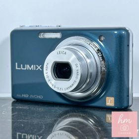 【美品】Panasonic パナソニック LUMIX ルミックス DMC-FX77 スエードブルー コンデジ デジタルカメラ 中古カメラ 動作確認済み タッチパネル 光学5倍ズーム レトロデジカメ 平成レトロ 可愛いカメラ