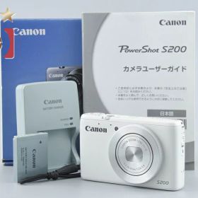 【中古】Canon キヤノン PowerShot S200 ホワイト セブンイレブンモデル コンパクトデジタルカメラ 元箱付き