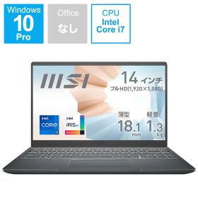 ★260962 未開封保証品 MSIノートパソコン Modern 14 B11S カーボングレイ Modern-14-B11MOU-617JP [intel Core i7 /メモリ：16GB /SSD：512GB /Windows10 Pro /14.0型 ]