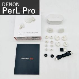デノン Denon PerL Pro パールプロ AH-C15PL AHC15PLWTEM ホワイト 完全ワイヤレスイヤホン Bluetooth ノイズキャンセリング ANC マルチポイント ロスレス ワイヤレス充電 IPX4 マイク付き 元箱付属