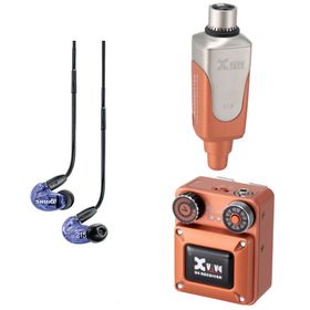 《限定カラー オレンジ登場》 イヤモニ XVIVE XV-U4 U4 オレンジインイヤーモニター デジタル ワイヤレス + SHURE SE215SPE-PL-A (パー