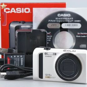 【中古】CASIO カシオ HIGH SPEED EXILIM EX-ZR100 ホワイト コンパクトデジタルカメラ 元箱付き