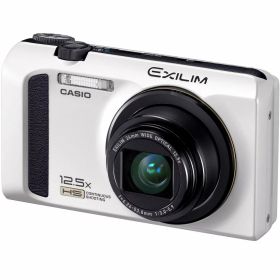 【中古】【非常に良い】CASIO デジタルカメラ EXILIM 1210万画素 光学ズーム12.5倍 EX-ZR100WE