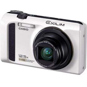 【中古】【非常に良い】CASIO デジタルカメラ EXILIM 1210万画素 光学ズーム12.5倍 EX-ZR100WE