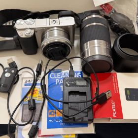 SONY α6000 ILCE-6000Y シルバー 美品 動作確認済 ダブルズームレンズ 16-50mm 55-210mm