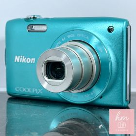 【美品】Nikon COOLPIX S3300 ミントグリーン 1600万画素 6倍ズーム 26mm広角 手ブレ補正 HD動画 スリムコンパクトデジタルカメラ