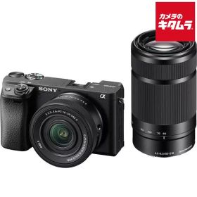 ソニー α6400 ダブルズームレンズキット ブラック [ILCE-6400X B] SONY ミラーレス一眼カメラ APS-C