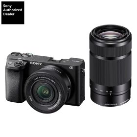 [新品]SONY ソニー ミラーレス一眼カメラ α6400 ダブルズームレンズキット （ILCE-6400X B） ブラック