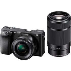 【中古】（新古品） SONY(ソニー) APS-C ミラーレス一眼カメラ α6400 ダブルズームレンズキット(同梱レンズ:SELP1650+SEL55210) ブラック ILCE-6400Y B