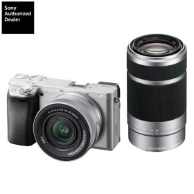 [新品]SONY ソニー ミラーレス一眼カメラ α6400 ダブルズームレンズキット （ILCE-6400X S） シルバー