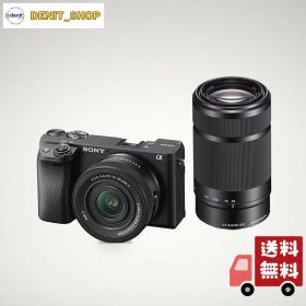 SONY(ソニー) ミラーレス一眼カメラ α6400 ダブルズームレンズキット(同梱レンズ:SELP16502+SEL55210) ブラック ILCE-6400X BQ レンズ交換式 APS-C 6400X Black