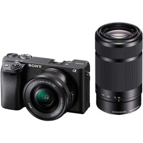 【中古】SONY(ソニー) ILCE-6400Y B APS-C ミラーレス一眼カメラ α6400 ダブルズームレンズキット(同梱レンズ:SELP1650+SEL55210) ブラック