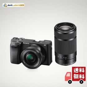 SONY(ソニー) ILCE-6400Y B APS-C ミラーレス一眼カメラ α6400 ダブルズームレンズキット(同梱レンズ:SELP1650+SEL55210) ブラック
