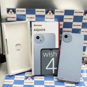 【中古】AQUOS wish4 4GB/64GB ブルー SH-52E docomo版SIMフリー 新品同様