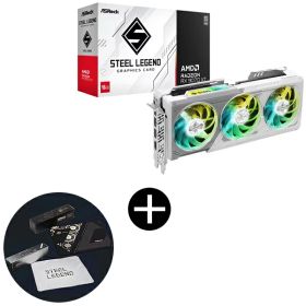 ASRock RX9070XT SL 16G ホワイト グラフィックボード + ASRockオリジナルマウスパッド セット 【KK9N0D18P】