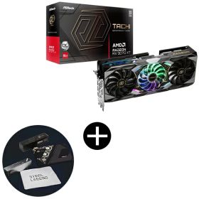 ASRock RX9070XT TC 16GO ブラック グラフィックボード + ASRockオリジナルマウスパッド セット【KK9N0D18P】
