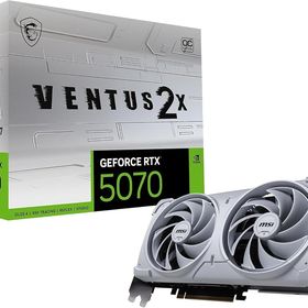 【新品】MSI GeForce RTX 5070 12G VENTUS 2X OC WHITE グラフィックボード GDDR7 12GB ホワイト 国内正規品 VD9070
