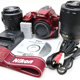 シャッター1214回 Nikon D5500 レッド デジタル一眼レフ 本体