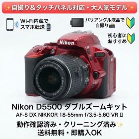 Nikon D5500 レッド 18-55mm VR II 元箱付 美品