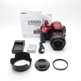 Nikon デジタル一眼レフカメラ D5500 18-55 VRII レンズキット レッド 2416万画素 3.2型液晶 タッチパネル D5500LK18-55RD