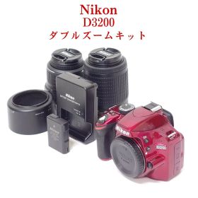【美品】Nikon D3200 ダブルズームキット デジタル一眼レフカメラ