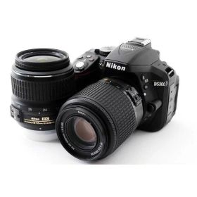【中古】 ニコン Nikon D5300 ダブルズームセット ブラック 美品 当店保証30日間 人気 ミラーレス 一眼レフ 交換レンズ カメラ