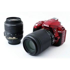 【中古】 ニコン Nikon D5300 ダブルズームセット レッド 美品 ストラップ付き 当店保証30日間 人気 ミラーレス 一眼レフ 交換レンズ カメラ