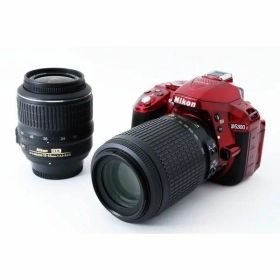 【中古】ニコン Nikon D5300 ダブルズームセット レッド 美品 ストラップ付き当店保証30日間 人気モデル 高画質 売れ筋