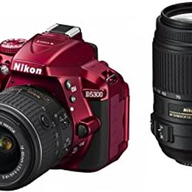 【中古】【39shop】Nikon★デジタル一眼レフカメラ D5300 ダブルズームキット レッド 2400万画素 3.2型液晶 D5300WZRD（良い）