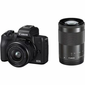 【中古】 キヤノン Canon EOS Kiss M ブラック ダブルズームキット 当店保証30日間 人気 ミラーレス 一眼レフ 交換レンズ カメラ