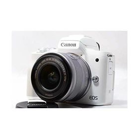 【中古】 キヤノン Canon EOS Kiss M ホワイト EOSKISSMWH1545ISLK 当店保証30日間 人気 ミラーレス 一眼レフ 交換レンズ カメラ