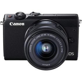 【中古】 キヤノン Canon EOS M100 EF-M15-45 IS STM レンズキット ブラック EOSM100BK1545ISSTMLK 当店保証30日間 人気 ミラーレス 一眼レフ 交換レンズ カメラ