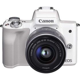 【中古】 キヤノン Canon EOS Kiss M ホワイト レンズキット EOSKISSMWH-1545ISSTMLK 当店保証30日間 人気 ミラーレス 一眼レフ 交換レンズ カメラ