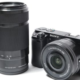 【中古】【1ヶ月保証】 ソニー SONY α6000 ダブルズームレンズキット ブラック ILCE-6000Y B ミラーレス一眼