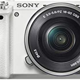 【中古】【39shop】ソニー★ミラーレス一眼 α6000 パワーズームレンズキット E PZ 16-50mm F3.5-5.6 OSS ホワイト ILCE-6000L W（良い）